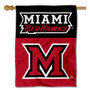 Miami Redhawks Logo Double Sided House Flag