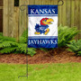 Kansas KU Jayhawks Logo Garden Flag and Pole Stand