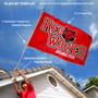 A State Red Wolves Flag Pole and Bracket Kit