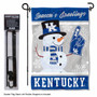 Kentucky Wildcats Seasons Greetings Garden Flag and Flagpole