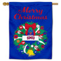 Southern Methodist Mustangs Happy Holidays Banner Flag