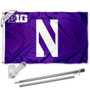 Northwestern Wildcats Big Ten Flag Pole and Bracket Kit