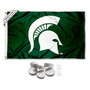Michigan State Spartans Banner Flag with Tack Wall Pads