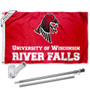 Wisconsin River Falls Falcons Flag Pole and Bracket Kit