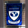 BYU Cougars Go Cougars Shield Garden Flag