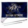 Utah State Aggies Big Blue Flag Pole and Bracket Kit