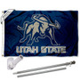 Utah State Aggies Big Blue Flag Pole and Bracket Kit