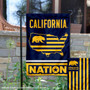 Cal Bears Garden Flag with USA Country Stars and Stripes