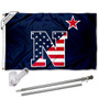 US Navy Midshipmen Flag Pole and Bracket Kit