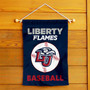 Liberty Flames Baseball Team Garden Flag