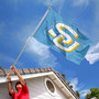 Southern Jaguars Light Blue SU Logo Flag