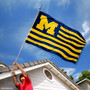 Michigan Wolverines  Striped Flag