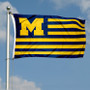 Michigan Wolverines  Striped Flag