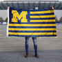 Michigan Wolverines  Striped Flag