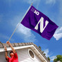 Northwestern Wildcats Big 10 N Logo Flag