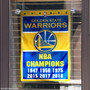 Golden State Warriors 6 Time NBA Champions Garden Flag