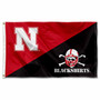 Nebraska Cornhuskers Divided Blackshirts Flag