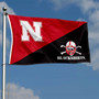 Nebraska Cornhuskers Divided Blackshirts Flag