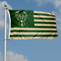 Milwaukee Bucks Americana Stripes Nation Flag