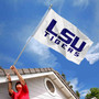 LSU Tigers White Logo Flag