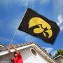 Iowa Hawkeyes Nylon Embroidered Flag