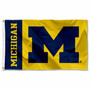 Michigan Wolverines Maize Logo Flag
