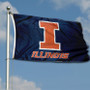 Illinois Fighting Illini Blue Double Sided Flag
