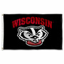 UW Badgers Black Flag