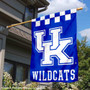 Kentucky UK Wildcats Checkerboard House Flag