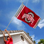 Ohio State Buckeyes Jersey Stripes Flag