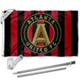 Atlanta United FC Jersey Stripes Flag Pole and Bracket Kit