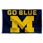 Michigan Wolverines Go Blue 3x5 Flag