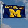 Michigan Wolverines Go Blue 3x5 Flag