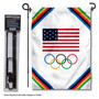 Olympic Team USA Garden Flag and Pole Stand