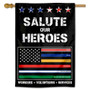 Salute Workers Services Thin Line Banner Flag