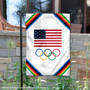 USA Olympics Rings Garden Flag