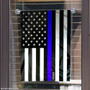 Police Blue Thin Line Garden Flag