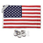 American USA Flag Banner with Tack Wall Pads