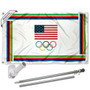 USA Olympic Flag and Flag Pole Kit