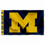 Michigan Team University Wolverines Printed Header 3x5 Flag