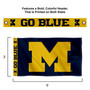 Michigan Team University Wolverines Printed Header 3x5 Flag