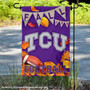 Texas Christian Horned Frogs Fall Football Autumn Leaves Decorative Garden Flag