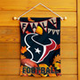 Houston Texans Fall Football Leaves Decorative Double Sided Garden Flag