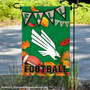 North Texas Mean Green Fall Football Autumn Leaves Decorative Garden Flag