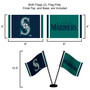 Seattle Mariners Small Table Desk Flag