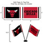 Chicago Bulls Small Table Desk Flag