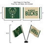 Milwaukee Bucks Small Table Desk Flag