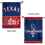 Texas Rangers 2023 World Series Champions Double Sided Garden Flag