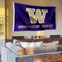 Washington UW Huskies Wordmark Flag