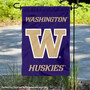 Washington UW Huskies Wordmark Garden Flag